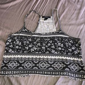 Printed crop tank top➿